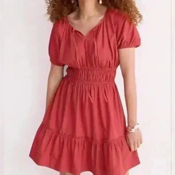 J. Crew Mini dress | short puff sleeves | size Medium - Picture 6 of 6